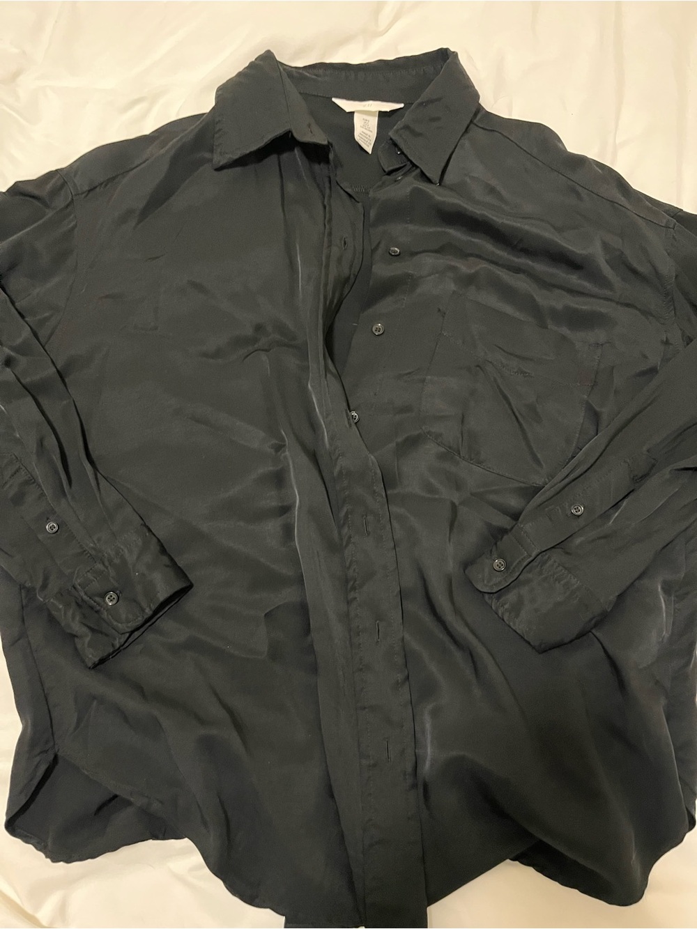H&M Women’s Black Casual Button-Down Shirt